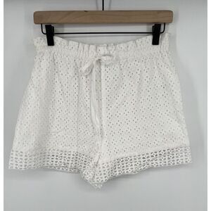 Rails Ember Short White Eyelet Mix Shorts Size Medium Drawstring Embroidered